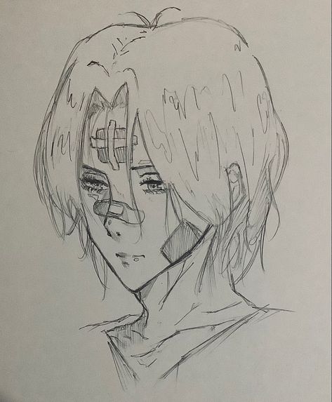 Langa Sk8 Sketch, Langa Sk8 Drawing, Anime Fanart Sketch, Sk8 Drawing, Anime Face Art, Anime Face Sketch, How To Draw Anime Face, Langa Fanart, Draw Anime Face