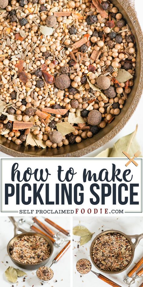 Picking Spice Recipe, Easy Pickling Spice Recipe, Pickling Spice Recipe, Homemade Pickling Spice, Pickling Spices, Pickle Seasoning, Homemade Dry Mixes, Diy Mixes, Dry Mixes