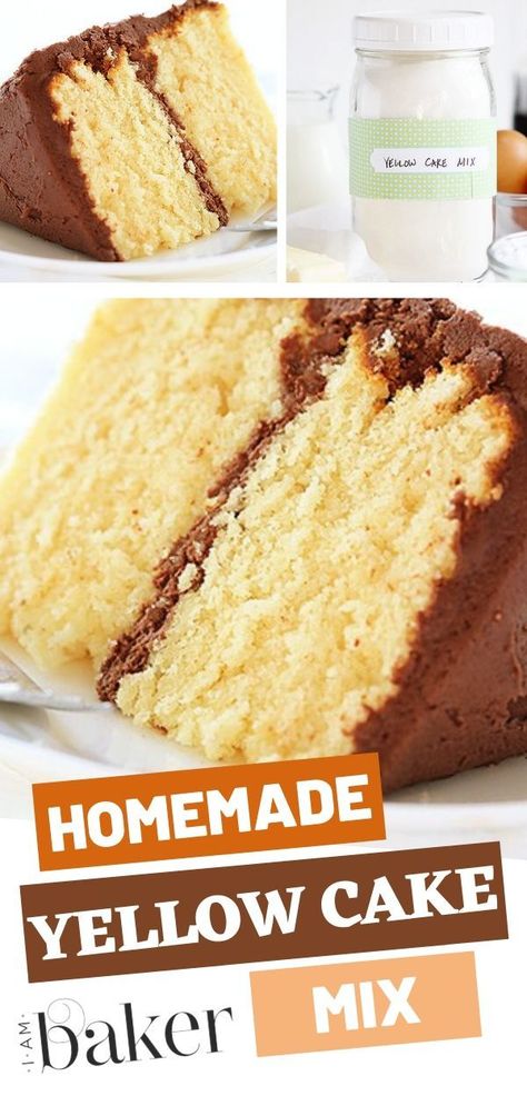 Yellow Chocolate Cake, Betty Crocker Yellow Cake Mix Recipes, Yellow Cake Cupcakes, Yellow Cakes, Homemade Yellow Cake, Yellow Cake Mix Recipes, Homemade Cake Mixes, Box Cake Recipes, 2023 Recipes