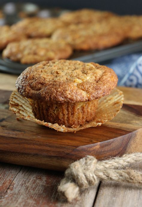 Carrot Pineapple Muffins, Oatmeal Applesauce Muffins, Applesauce Muffin Recipe, Pineapple Muffins, Double Chocolate Chip Muffins, Cinnamon Applesauce, Peach Muffins, Walnut Muffins, Applesauce Muffins