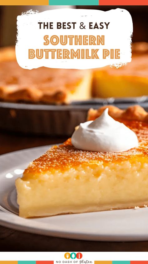 Discover the joy of baking with this classic Southern Buttermilk Pie recipe! Rich, tangy, and heartwarmingly delicious, it's perfect for family gatherings or a cozy night in. With simple ingredients and easy steps, you're just an hour away from indulging in this American favorite. Try it today and share the love! Click the link for the full recipe. Southern Buttermilk Pie, Custard Pies, Buttermilk Pie Recipe, Southern Pies, Buttermilk Pie, Pies Recipes, Chess Pie, Buttermilk Recipes, Homemade Buttermilk