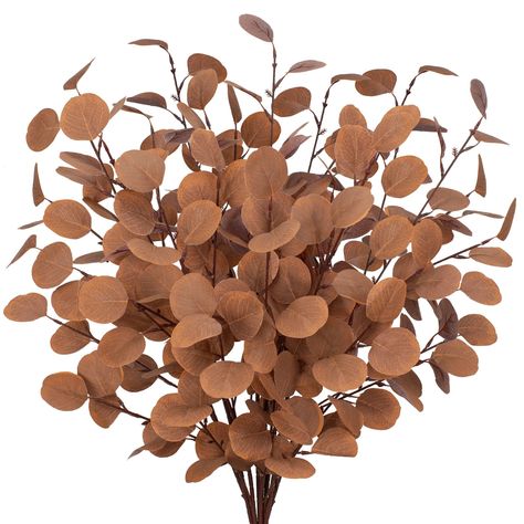 PRICES MAY VARY. Lifelike Autumn Beauty: Elevate your home decor with our stunning artificial eucalyptus leaves stems. Crafted from premium silk with flexible plastic stems, these 17-inch leaves add a touch of nature's splendor to any space. Totaling 35 inches in height, they create an enchanting atmosphere. Versatile Arrangements: Our faux eucalyptus branches, featuring 5 lifelike stems each, offer endless creativity. Shape, cut, or bend them to fit medium and tall vases, making them perfect fo Fireplace Farmhouse, Plant Eucalyptus, Fall Decor Kitchen, Elegant Table Centerpieces, Farmhouse Party, Boho Fall Decor, Table Bathroom, Fall Fireplace, Fall Table Centerpieces