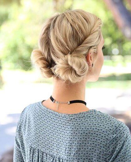 Double Bun Twist Lob Haircut, Back To School Hairstyles, Nicole Richie, Teen Hairstyles, Pixie Cuts, Hairstyles For School, Trendy Hairstyles, Bun Hairstyles