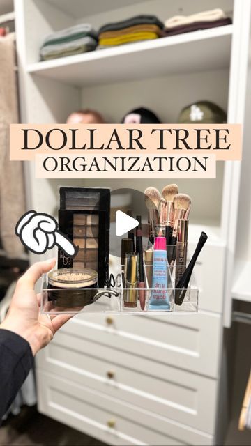 Emma Villaneda on Instagram: "Dollar Tree ✨ORGANIZATION✨ ideas to use in your home!

👉🏻 Which product was your favorite?!

📸👇🏻 SHOPPING list:
🛒 Dollar Tree Woven Basket 
🛒 Dollar Tree Vanity Organizer
🛒 Dollar Tree Clear Rotating Organizer
🛒 Dollar Tree 5 gal Storage Tote

#diy #organization #organizationideas #dollartree #hack #homehacks #home #homedesign #diyproject #tutorial #hacks #lifestyle #decorhacks #homedecor #decor #gym #closet #homedesign #storage #ideas" Dollar Tree Hair Tool Organizer, Dollar Store Diy Storage, Top Of Dresser Organization Ideas, Diy Organization Ideas For The Home, Diy Medicine Cabinet Organization, Junk Cabinet Organization, Dollar Tree Home Organization Ideas, Dollar Tree Diy Bathroom Organization, Dollar General Organization Ideas