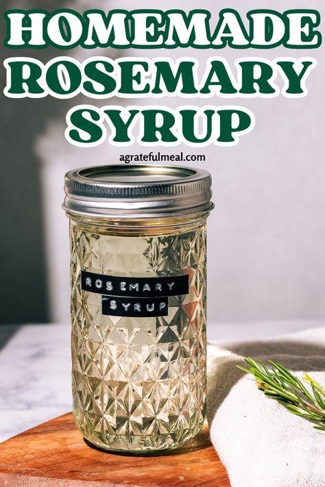 This rosemary simple syrup is perfect for adding a touch of herbal flavor to your cocktails. Made with fresh rosemary sprigs, sugar, and water, it's easy to make and adds a unique twist to your favorite drink recipes. Use it in a rosemary gin cocktail or a rosemary margarita for a delicious and refreshing cocktail. This recipe will show you how to make rosemary simple syrup and give you ideas for the best cocktails to use it in. Rosemary Gin Cocktail, Rosemary Margarita, Holiday Vodka Cocktails, Simple Syrup For Cocktails, What Is Simple Syrup, Syrup For Cocktails, Rosemary Lemonade, Baileys Cocktails, Rosemary Cocktail