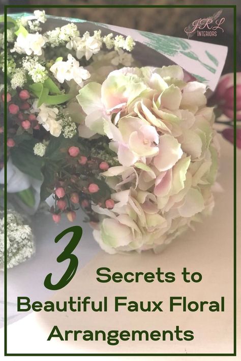 Secrets to Beautiful Faux Floral Arrangements revealed for a gorgeous result every time. Fake Flower Arrangements Diy, Diy Silk Flower Arrangements, Hydrangea Flower Arrangements, Fake Flower Arrangements, Tropical Flower Arrangements, Large Floral Arrangements, Fake Hydrangeas, Large Flower Arrangements, Hydrangea Arrangements