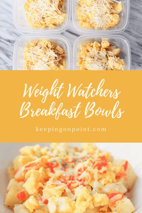 Weight WatchersBreakfast Bowls Plats Weight Watchers, Weight Watchers Meal Plans, Fitness Meals, Weight Watchers Breakfast, Points Recipes, Beef Wellington, Weight Watchers Diet, Breakfast Meal Prep, Idee Pasto Sano