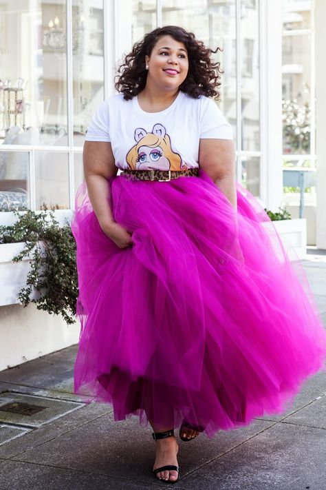 BLOG UPDATE | Celebrity Style Capture - Kellis  Plus size tutu outfit Purple Tulle Skirt, Plus Size Tutu, Garner Style, Womens Tulle Skirt, Tule Rok, Purple Tulle, Skirt Tutu, Maxi Skirts Summer, Skirt Tulle