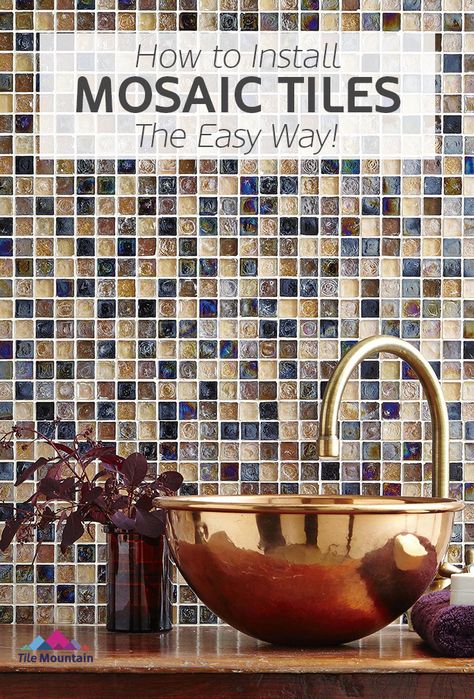 Tile Mountain, How To Lay Tile, Tile Walls, Johnson House, Mosaic Tile Sheets, Tile Countertops, Mosaic Backsplash, Small Tiles, Diy Tile