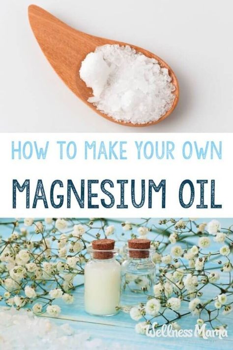 Make Magnesium Oil, Magnesium Oil Benefits, Magnesium Flakes, Magnesium Oil Spray, Magnesium Lotion, Magnesium Spray, Wellness Mama, Magnesium Benefits, Magnesium Oil