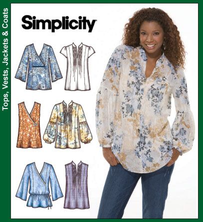 Simplicity 3786 Tunic Sewing Patterns, Patron Vintage, Sewing Blouses, Sewing Tops, Blouse Pattern Sewing, Tunic Pattern, Top Sewing Pattern, Simplicity Sewing, Simplicity Sewing Patterns