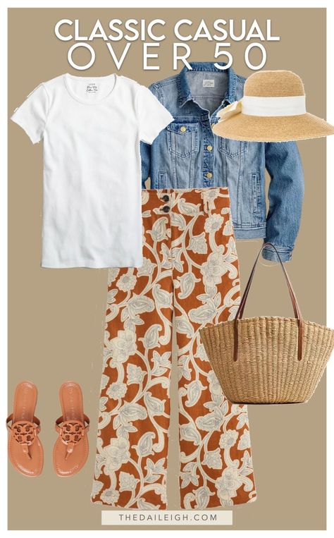 Casual outfits for women over 50 Outfit Ideas Trendy, Mode Ab 50, Modest Outfit Ideas, Casual Chic Outfits, Stylish Outfits For Women Over 50, Modest Outfit, Classic Style Outfits, Summer Outfit Ideas, Over 50 Womens Fashion