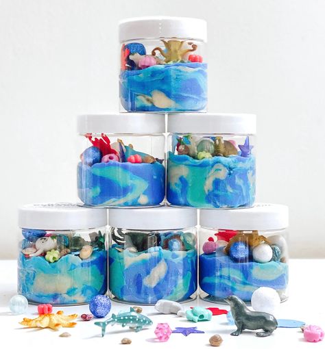 20 Unique Party Favors for Kids | Baby Chick Ocean Themed Party Favors, Ocean Party Favors, Fishing Party Favors, Playdough Party, Pirate Party Favors, Summer Party Favors, Ocean Theme Birthday, Ocean Birthday Party, Pool Party Favors