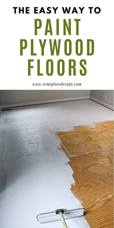 Learn how to paint a plywood floor. This budget friendly tutorial walks you through painting a subfloor so that it looks good. Plywood Flooring Diy, Paint Plywood, Painted Osb, Painting Plywood, Painted Plywood Floors, Diy Painted Floors, Plywood Floors, Camper Flooring, Plywood Subfloor