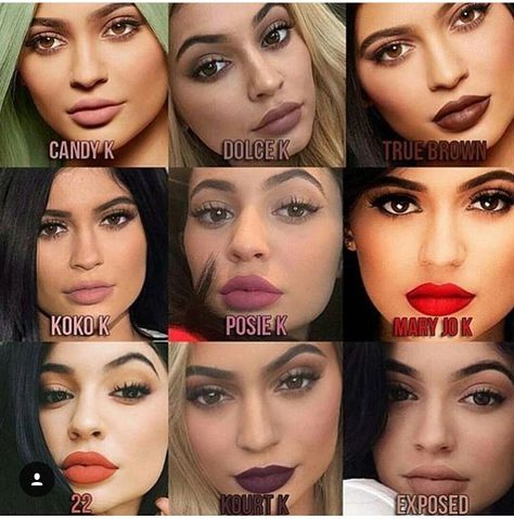 Kylie is my favorite celebrity and I love her lipsticks. Mary Jo K, Dolce K , Posie K & Kourt K are my favorite Ones Too Use.