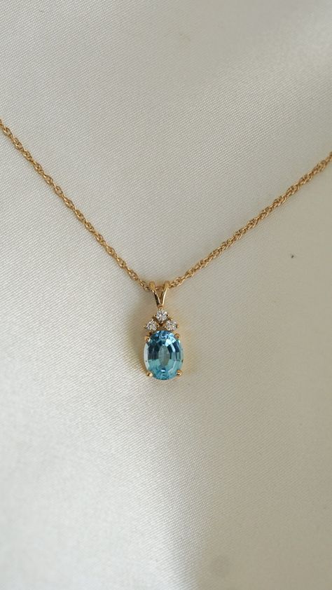 Blue topaz necklace