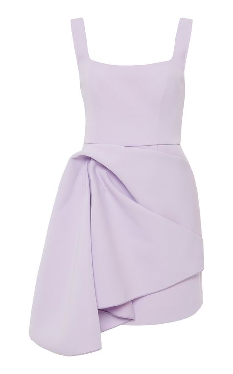 Clarke Square Neck Drape Mini Dress by ACLER for Preorder on Moda Operandi Elegant Dresses Classy Vintage, Casual Formal Dresses, Elegant Dresses Classy, Knit Midi Dress, Classy Dress, Looks Vintage, Fancy Dresses, Purple Dress, Dream Dress