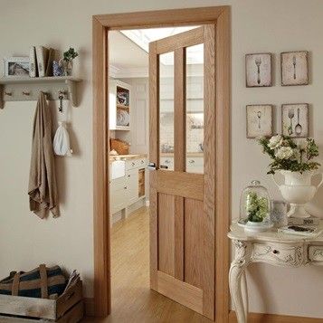 Internal Glazed Doors, Internal Oak Doors, Hardwood Doors, Doors And Floors, Internal Door, Kitchen Door, Oak Doors, Glazed Door, Extension Ideas