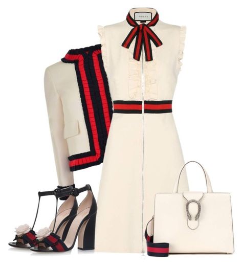 "Untitled #2490" by mrsdarlene on Polyvore featuring Gucci Women Gucci Outfit, Gucci Outfit Ideas, Gucci Women Outfit, Red And White Outfit Classy, Gucci Inspired Outfit Women, Gucci Dress Outfit, Gucci Aesthetic Outfit, Gucci Style Outfit, Gucci Outfits Women Fashion