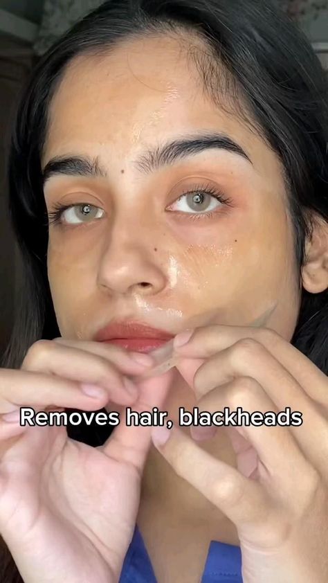 face makeup tutorial Face Mask For Hair Removal, Face Hair Removal Mask, Face Glow Up Tips At Home, Diy Face Mask To Unclog Pores, Skin Care Routine Tutorial, How To Remove Oily Skin, Mask For Hands, Peel Off Mask For Facial Hair Removal, How To Make A Peal Off Face Mask Diy