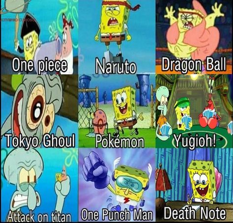 Spongebob Anime Art, Simpson Funny, Spongebob Anime, Simpsons Funny, Boruto X, Anime Jokes, Anime Meme, Superhero Art, One Punch Man