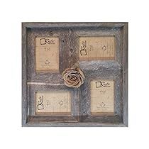 Wood Collage, Lake House Wall Art, Pallet Furniture Designs, Burlap Roses, Rustic Picture Frames, Rustic Pictures, Collage Frame, Lake Decor, Shabby Chic Frames