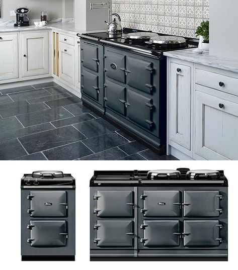 Slate Aga Cooker Aga Colours, Raised Panel Walls, Aga Oven, Electric Aga, Wolf Oven, Aga Kitchen, Aga Range Cooker, Aga Stove, Officine Gullo