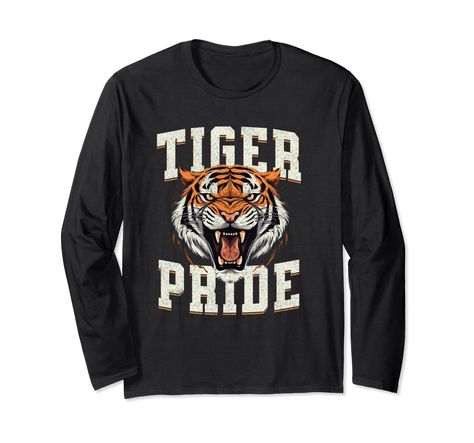 PRICES MAY VARY. Vintage Tiger pride design. Created for college, university, high school, kids or pro sports team fans who love Tiger football, basketball, baseball or other Tiger varsity sports. Includes retro Tiger team mascot with vintage distressed "Tiger Pride" text. Retro Tiger team mascot with distressed vintage "Tiger Pride" text for high school, college, university, kids or pro sports team fans who love Tiger football, baseball, basketball or Tiger varsity sports. Lightweight, Classic Tiger Mascot, Tiger Team, High School Kids, Tiger Football, Team Mascots, Vintage School, Pro Sports, Spirit Wear, School Mascot