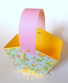 Easter Basket Template, Paper Easter Basket, May Day Baskets, Easter Baskets To Make, Easter Basket Crafts, Card Basket, Basket Tutorial, Easter Arts And Crafts, Easter Baskets For Toddlers