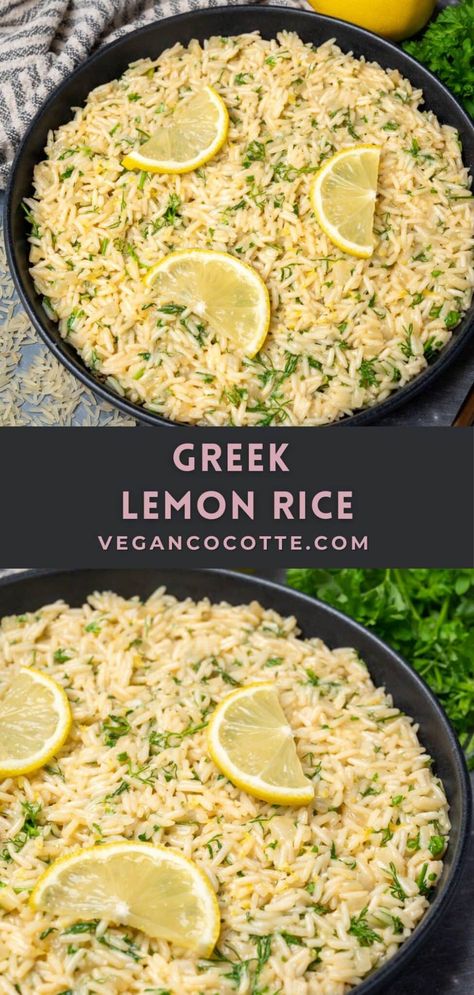 Cold Orzo Salad, Orzo Salad With Chicken, Orzo Salad Dressing, Orzo Salad Recipes Cold, Chicken Orzo Salad, Greek Rice, Greek Lemon Rice, Rice Side Dish Recipes, Orzo Salad Recipes