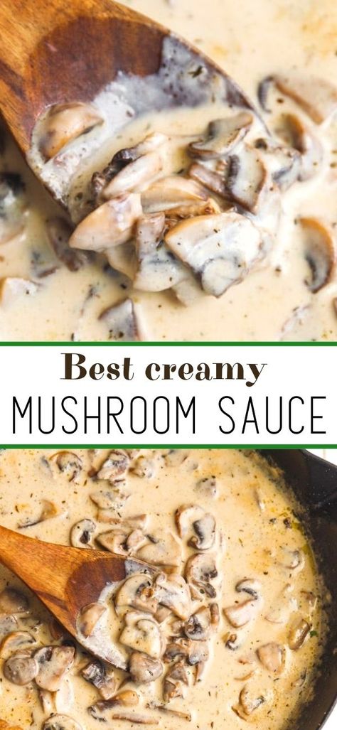 Mushroom Sauce For Pork, Meatballs Pork, Mushroom Sauce For Chicken, Mushroom Pasta Sauce, Mushroom Sauce Recipe, Mushroom Recipes Pasta, Pork Sauce, Mushroom Cream Sauces, Creamy Mushroom Pasta