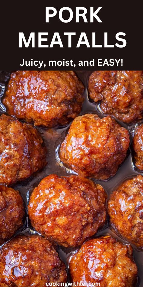 These ground pork meatballs are perfect any night of the week. The meatballs are juicy, and bursting with the Asian seasoning. Easy Pork Meatballs Recipe, Pork Meatballs And Gravy, Pork Balls Recipe, Pork Ground Recipes, Recipes For Ground Pork Main Dishes, What To Do With Ground Pork, Pork Meatballs Asian, Chinese Ground Pork Recipes, Recipe With Ground Pork