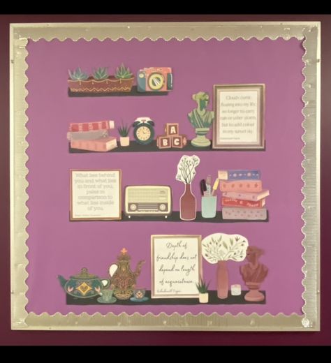 Small bulletin board idea for RA’s Paper Bookshelf Bulletin Board, Bookshelf Bulletin Board, Small Bulletin Board Ideas, Creative Bulletin Boards, Class Board, Bullentin Boards, Ra Bulletins, Ra Boards, Hall Decoration