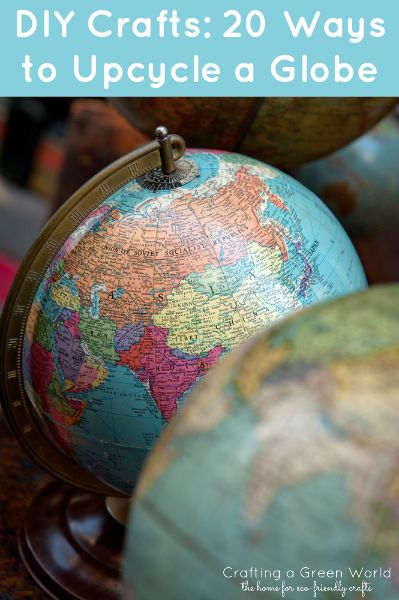 DIY Crafts: 20 Ways to Upcycle a Globe World Globe Repurposed, Old Globes Ideas, Upcycle Globe Diy Projects, Globe Repurpose Upcycling, Repurposed Globe Ideas, Old Globe Ideas Diy Projects, Globe Lamp Diy, Repurpose Globe, Globe Crafts Diy