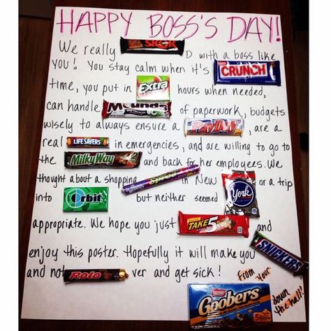 I don't pin many of my own pictures but after combining many of these candy cards I finally came up with the perfect one for my boss today for National Boss's Day, because she really is the best.: National Boss Day Gifts Ideas, Boss’s Day Ideas, Boss’s Day Gift Ideas, National Bosses Day Ideas, Boss Appreciation Ideas, Boss Day Gift Ideas, Bosses Day Gift Ideas Offices, Birthday Gifts For Boss, National Bosses Day