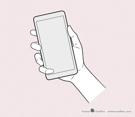 Anime hand holding phone Anime Hand Holding Phone, Hand Holding Something, Drawing Anime Hands, Hand Holding Phone, Holding Phone, Hands Drawing, Camera Drawing, Anime Hands, Siluete Umane