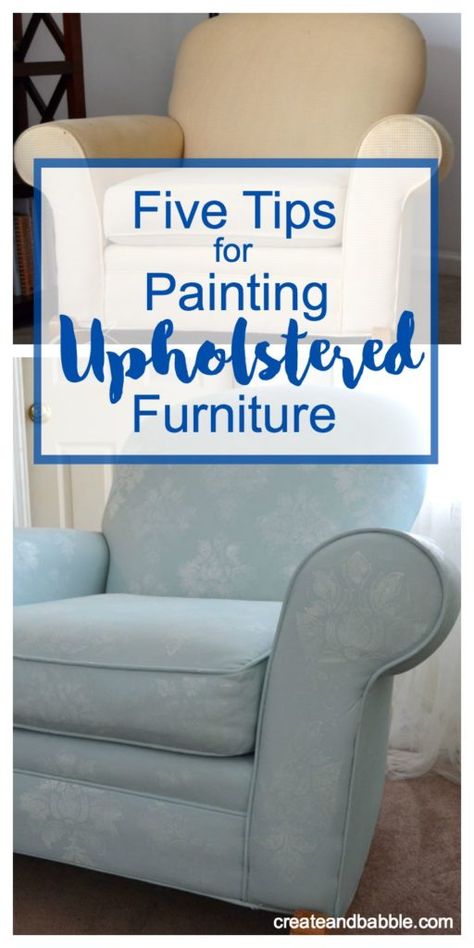 Painting Upholstered Furniture, Painting Fabric Chairs, Painting Fabric Furniture, Paint Upholstery, Tips For Painting, Painting Fabric, Living Room Upholstery, Upholstery Diy, Diy Couch