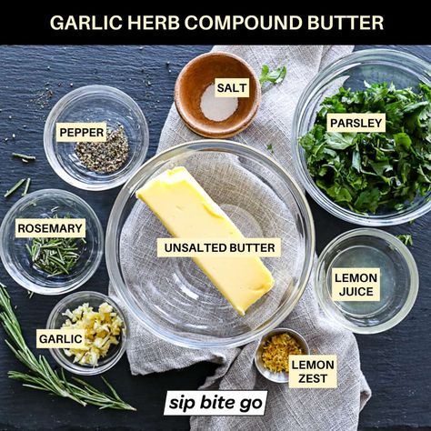 Butter For Steaks, Compound Butter For Steak, Butter For Steak, Herb Butter For Steak, Steak Butter Recipe, Herb Compound Butter, Flavored Butter Recipes, Compound Butter Recipe, Herb Butter Recipe