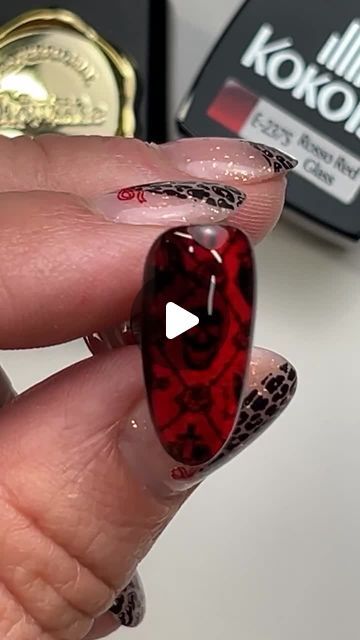 Stamping Nail Art Ideas, Nail Designs Tutorial, Pretty Nail Art Designs, Red Nail Designs, Nail Stamping Plates, Red Nail, Stamping Nail Art, Pretty Nail Art, Fall Nail Art