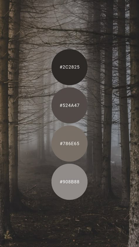 Dark Academia Colour Pallete, Bloxburg Neutral Color Schemes, Dark Color Pallets Colour Schemes, Natural Paint Palette, Brown And Black Color Scheme, Dark Neutrals Color Palette, Boho Goth Color Palette, Muted Grey Color Palette, Dark Neutral Palette