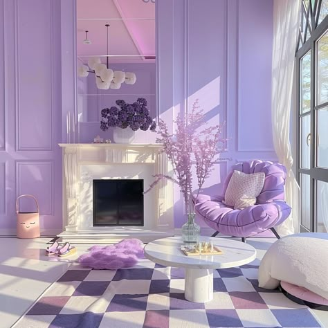 A pretty lilac room… Needs pretty things - 👉 swipe for our lilac picks 💜 Click to shop and search lilac or purple 🦄 #lilaclove #lovepurple #shopsmall #colourfulhomedecor #uniquehomedecor #aiart #aiartwork Lilac Architecture, Lash Tech Room, Lilac Room, Nail Room Ideas, Tech Room, Beauty Salon Furniture, Room Needs, Room Vibes, Lash Room