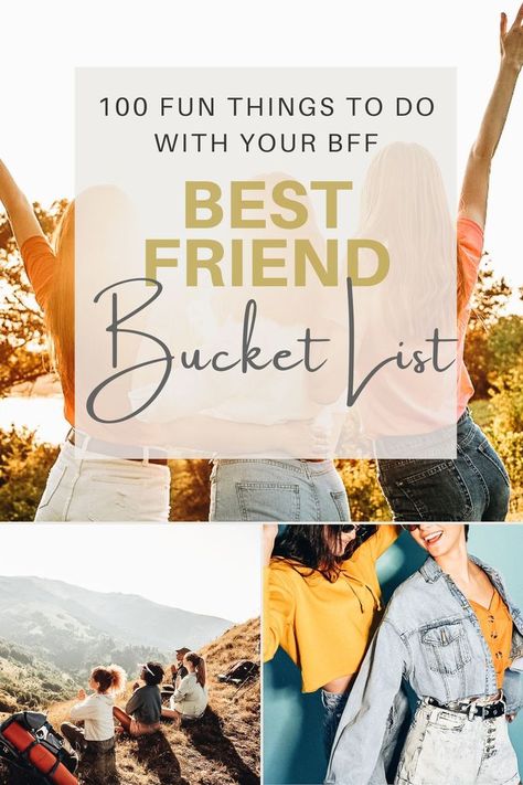 Best Friend Vacation Ideas, Best Friend Trip Ideas, Ideas With Bestie, Friend Bucket List, Do With Your Best Friend, Bestie Trip, Girlfriend Trips, Besties Birthday, Bestie Ideas