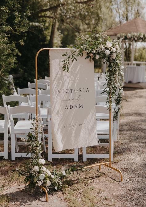 Canvas Wedding Signs, Canvas Welcome Sign, Wedding Entrance Sign, Wedding Entrance Decor, Wedding Ceremony Signs, Gazebo Tent, Gazebo Wedding, Ceremony Signs, Wedding Entrance