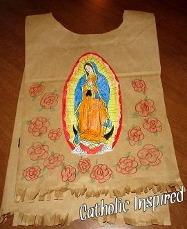 Juan Diego's Paper Tilma for Kids | Catholic Inspired ~ Arts, Crafts, and Activities! Ccd Crafts, Catholic Kids Crafts, Catholic Education, Juan Diego, Catholic Crafts, Mary Catholic, Religious Crafts, Faith Formation, At Family