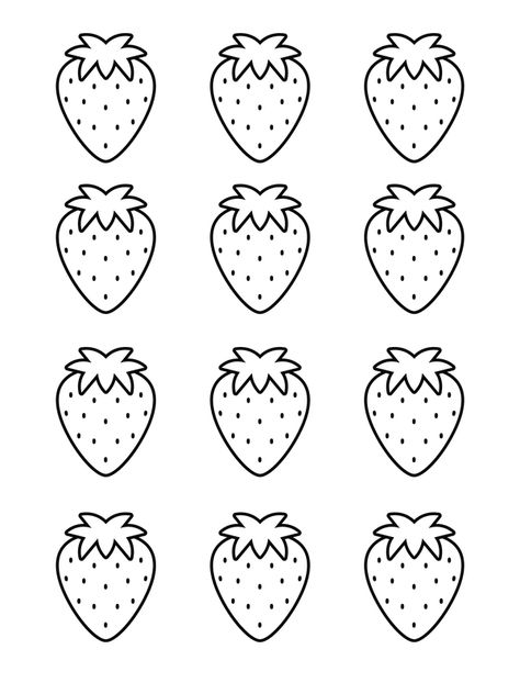 Macaron Stencil Printable, Strawberry Template Free Printable, Macaron Shapes Templates, Macaron Template Free Printable, Macaroon Template Free Printable, Strawberry Black And White, Royal Icing Transfers Free Printable, Macaroon Template, Cookie Template