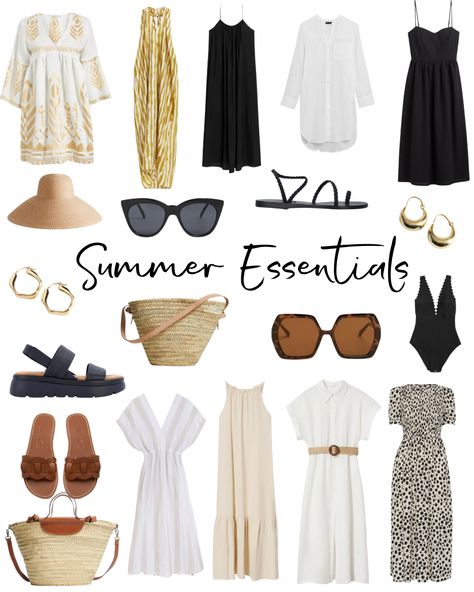 Summer Holiday Capsule Wardrobe, Summer Holiday Clothes, Asia Holiday, Europe Travel Outfits Summer, Classic Summer Outfits, 2024 Lookbook, Camper Remodeling, Holiday Capsule Wardrobe, Capsule Wardrobe Women