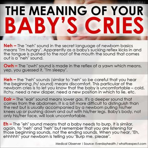 Newborn Cries Meaning, Baby Cry Meaning, Baby Noises Meaning, Baby Cries Meaning, Newborn Tips, Baby Routine, Baby Information, Baby Help, Newborn Mom