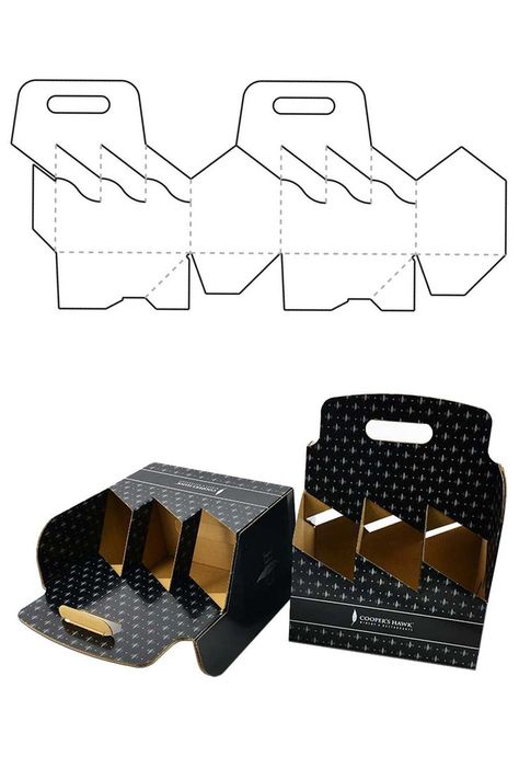 cardboard bottle carrier, 6 pack beer carrier box Beer Carrier, Corrugated Packaging, Beer Holders, Soda Bottle, Bottle Box, Beer Packaging, Beer Design, Bottle Carrier, Cardboard Packaging