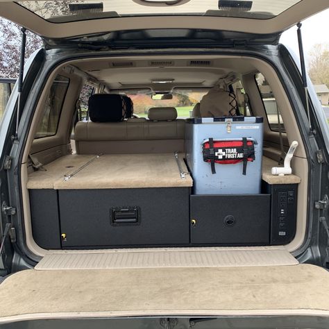 Suv Storage, Pickup Camping, Car Interior Organization, Bed Drawer, Drawer System, Jetta Tdi, Interior Organization, Trunk Boxes, Expedition Portal