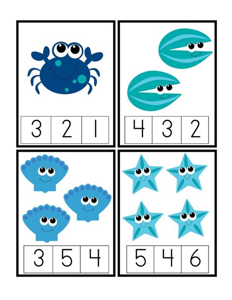 Preschool Printables: Under the Deep Blue Sea Printable Number Printables, Ocean Theme Preschool, Sea Activities, Ocean Activities, Under The Sea Theme, Numbers Preschool, Aktivitas Montessori, Math Activities Preschool, Preschool Themes